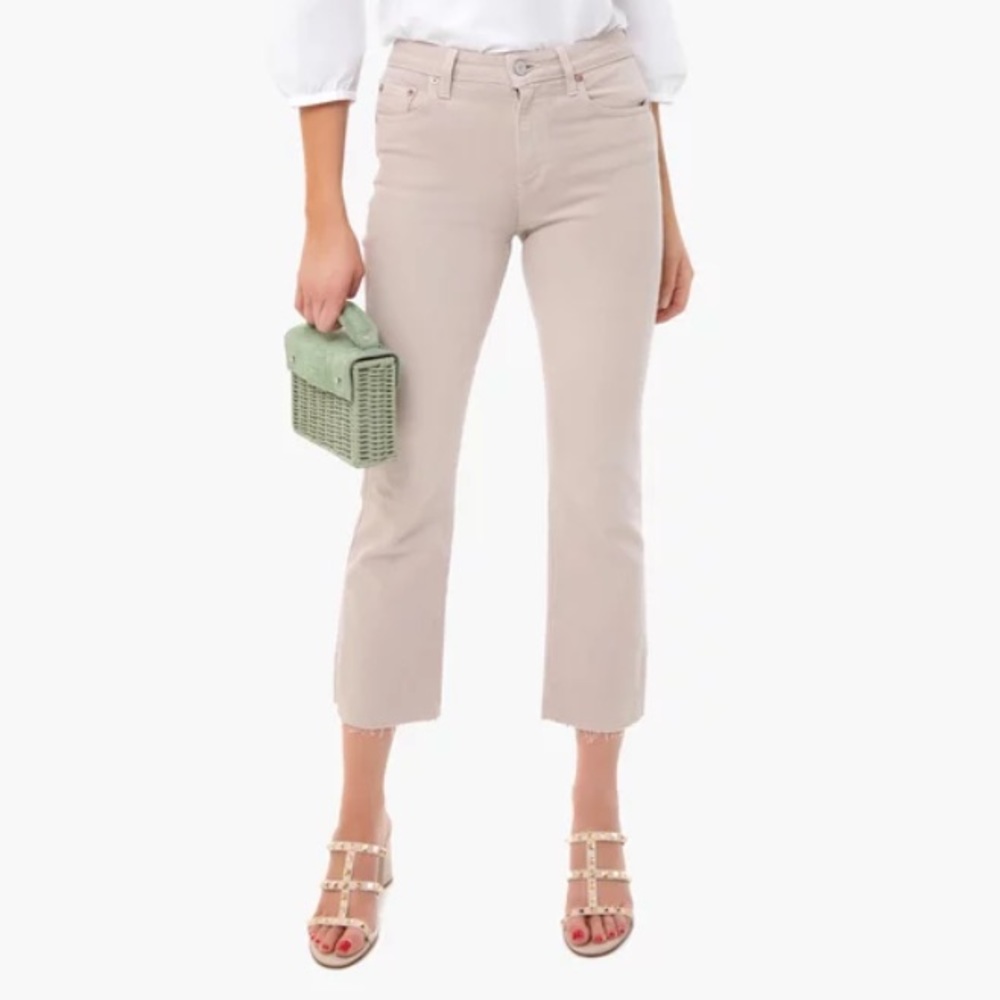 TRAVE Colette Kick Flare Jeans in Mushroom